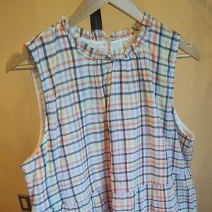 Loft Sleeveless Gingham Dress - Size 1X
